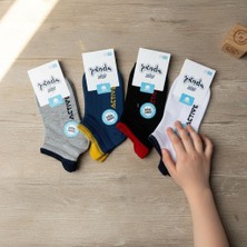 Balgüneş 4'lü Erkek Çocuk Renkli Doğal Pamuk Patik Çorap