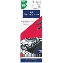 Goldfaber Araba Tasarım Markör Seti, 6’lı, Çift Uçlu, 0.6 mm  Uç, Kalıcı Mürekkep, Alkol Bazlı, Geri Dönüşümlü Gövde