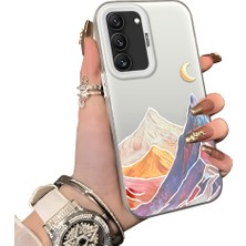 Ucuc Samsung Galaxy S22 Uyumlu Sert Akrilik Arka Silikon Kenar Lens Koruma Ince Desen Kılıf