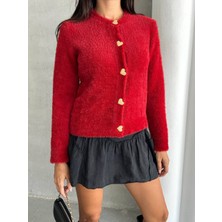 Kalp Düğmeli Hırka