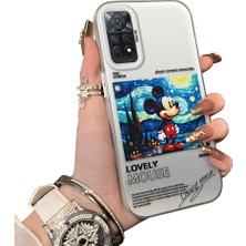 Ucuc Redmi Note 12 Pro 4g Uyumlu Sert Akrilik Arka Silikon Kenar Lens Koruma Mickey Mouse Kılıf