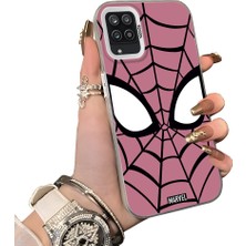 Ucuc Samsung Galaxy A12/M12 Uyumlu Silikon Kenar Sert Arka Anti Düşme Kılıfı Spiderman