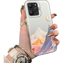 Ucuc Redmi 12 4g Uyumlu Sert Akrilik Arka Silikon Kenar Lens Koruma Ince Desen Kılıf