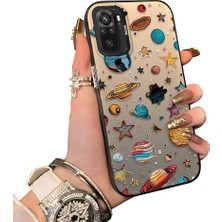 Ucuc Poco M5S Uyumlu Sert Akrilik Arka Silikon Kenar Lens Koruma Dış Mekan Deseni Kılıfı