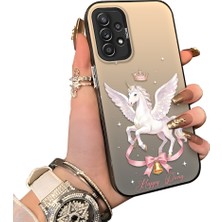 Ucuc Samsung Galaxy A52 5g Uyumlu Sert Akrilik Arka Silikon Kenar Lens Koruma Ince Desen Kılıf