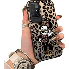 Ucuc Redmi 10 2022 Uyumlu Sert Akrilik Arka Silikon Kenar Lens Koruma Mickey Mouse Kılıf