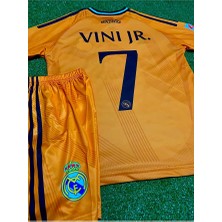Vini Jr. 2024/25 Yeni Sezon Deplasman Çocuk Forması 4'lü Set (Orange)
