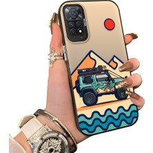 Ucuc Redmi Note 11 Pro 5g Uyumlu Sert Akrilik Arka Silikon Kenar Lens Koruma Off-Road Deseni Kılıf