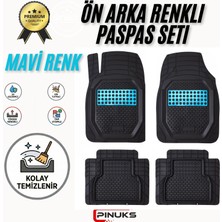 PINUKS  Renault Fluence 2009     Model Uyumlu Siyah- Mavi Renk  Premium Oto Paspas Seti