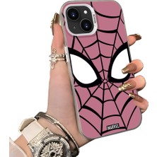 Ucuc iPhone 15 Plus/14 Plus Uyumlu Silikon Kenar Sert Arka Anti Düşme Kılıfı Spiderman