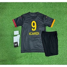 G'â.l.a.t.â.s.a.r.â.yy 2024/25 Yeni Sezon Siyah M.a.u.r.o I'c'a'r'd'i Özel Çocuk Forması 4'lü Set