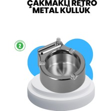 Depozee Metal Küllük Çakmaklı Masa Üstü Şık Tasarım