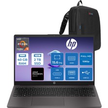 Hp 255 G10 Ryzen 5 7535U 40GB 2tb SSD Amd Radeon 660M 15.6" Fhd 250NITS Freedos Taşınabilir Bilgisayar D30M3ETF15 + Zettaçanta