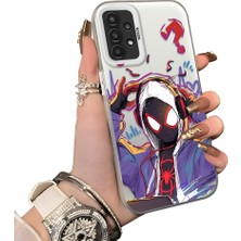 Ucuc Samsung Galaxy A13 Uyumlu Silikon Kenar Sert Arka Anti Düşme Spiderman Kılıfı