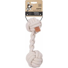 Feyza Design 28CM Örgü Köpek Oyuncağı, Dayanıklı ve Eğlenceli Çift Top Modeli