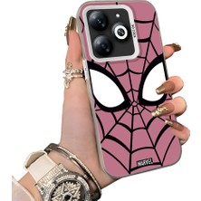 Ucuc Infinix Smart 8/8 Pro Uyumlu Silikon Kenar Sert Arka Anti Düşme Kılıfı Spiderman