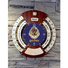 PremiumPort Ahşap Sonsuz Takvimli Maya Saati, Harry Potter Tasarımı, Zarif ve Şık