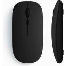 Sneezy Tablet ve Telefon İçin Bluetooth Mouse iOS Android Uyumlu Şarjlı Batarya USB Dongle ve Kablo Dahil - Siyah