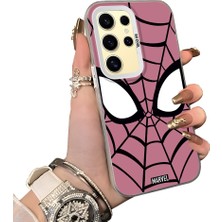 Ucuc Samsung Galaxy S24 Ultra Uyumlu Silikon Kenar Sert Arka Anti Düşme Kılıfı Spiderman
