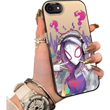Ucuc iPhone 7/8/se 2020 2022 Uyumlu Silikon Kenar Sert Arka Anti Düşme Spiderman Kılıfı