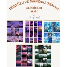 Miray Craft 5 Sayfa Gökyüzü ve Manzara Temalı Sticker Seti (12*17 cm )