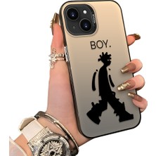 Ucuc iPhone 15 Uyumlu Silikon Kenar Sert Arka Anti Düşme Çift Kılıfı