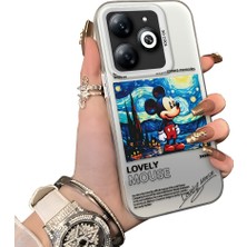 Ucuc Infinix Smart 8/8 Pro Uyumlu Sert Akrilik Arka Silikon Kenar Lens Koruma Mickey Mouse Kılıf