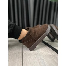 Zubiy Kız Çocuk Bebek Siyah Ultra Mini Süet Bot Içi Kürklü Kışlık Taban Ug Bot