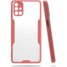 Huly  Samsung Galaxy M31S Kılıf Platin Silikon - Pembe Hub