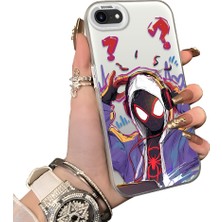 Ucuc iPhone 7/8/se 2020 2022 Uyumlu Silikon Kenar Sert Arka Anti Düşme Spiderman Kılıfı