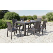 Mandella Show Rattan 90 x 150 Masa Takımı