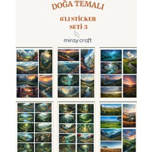 Miray Craft 6 Sayfa Doğa Temalı Sticker Seti (12*17 Cm)/scrapbook, Bullet Journal, Planlayıcı Için