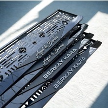 Pi Dekorasyon Isme Özel Kabartmalı Siyah Pleksi Plakalık