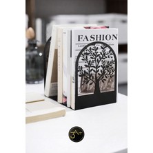 3art Metal Dekorasyon Dekoratif Kitap Tutucu – Ağaç Figürlü  Kitap Desteği, Modern Bookend Seti