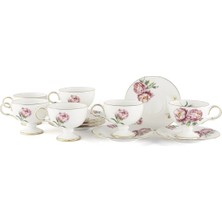 Mikasa Moor 6'lı Redrose Porselen Kahve Fincan Seti 90CC P367.117754