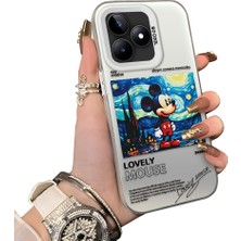 Ucuc Realme Note 50 Uyumlu Sert Akrilik Arka Silikon Kenar Lens Koruma Mickey Mouse Kılıf