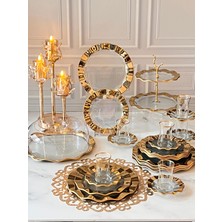 Rossev Spoliare Gold 28 Parça Cam Çay Seti
