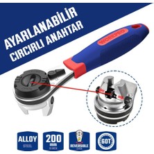 Workpro WP272063 7-22MM Cr-V Profesyonel Ayarlanabilir 200MM Cırcır Anahtar