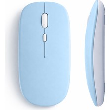 Sneezy Tablet ve Telefon İçin Bluetooth Mouse iOS Android Uyumlu Şarjlı Batarya USB Dongle ve Kablo Dahil - Mavi