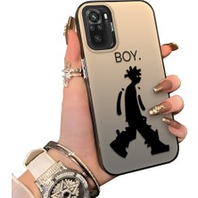 Ucuc Redmi Note 10S Uyumlu Silikon Kenar Sert Arka Anti Düşme Çift Kılıfı