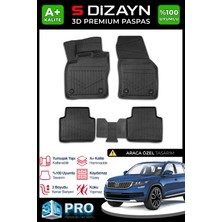 Modifiyecim  Skoda Kodiaq 3D Pro Havuzlu Paspas 2017-2023 A+ Kalite 3DS-SDZ047