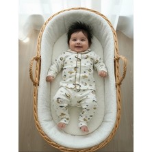 Buufuu Bebek Unisex Baskılı Oya Detaylı Uzun Kollu Mevsimlik Alt Üst Takım