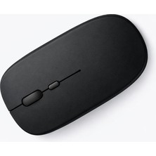Sneezy Sessiz Kablosuz Mouse Bluetooth USB Dongle Destekli Şarjlı Ofis ve Ev Kullanımı Için Ideal Siyah