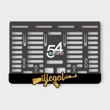 Pi Dekorasyon Illegal Gold Pleksi Motor Plakalığı