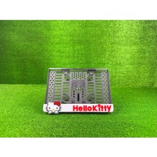 Pi Dekorasyon Hello Kitty Beyaz 3D Kabrtmalı Pleksi Motor Plakalığı - 2