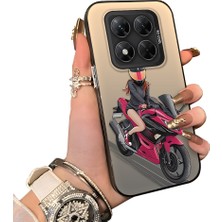 Ucuc Poco X7 5g Uyumlu Silikon Kenar Sert Arka Anti Düşme Kılıfı Motorsiklet Kızı