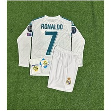 Cristiano Ronaldo Kiev Uzun Kol Çocuk Forması 4'lü Set (Armalı)