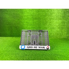 Pi Dekorasyon God Of War Mavi 3D Kabrtmalı Pleksi Motor Plakalığı