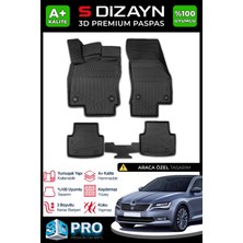 Modifiyecim  Skoda Superb 3D Pro Havuzlu Paspas 2015-2023 A+ Kalite 3DS-SDZ068