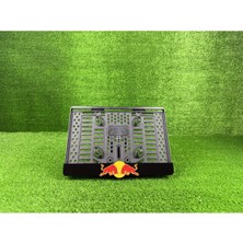 Pi Dekorasyon Red Bull Siyah 3D Kabrtmalı Pleksi Motor Plakalığı - 1